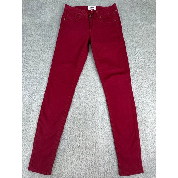 Paige Verdugo Ultra Skinny Womens 25 Red Jeans Comfort Office Cotton/Elastane - Picture 2 of 16